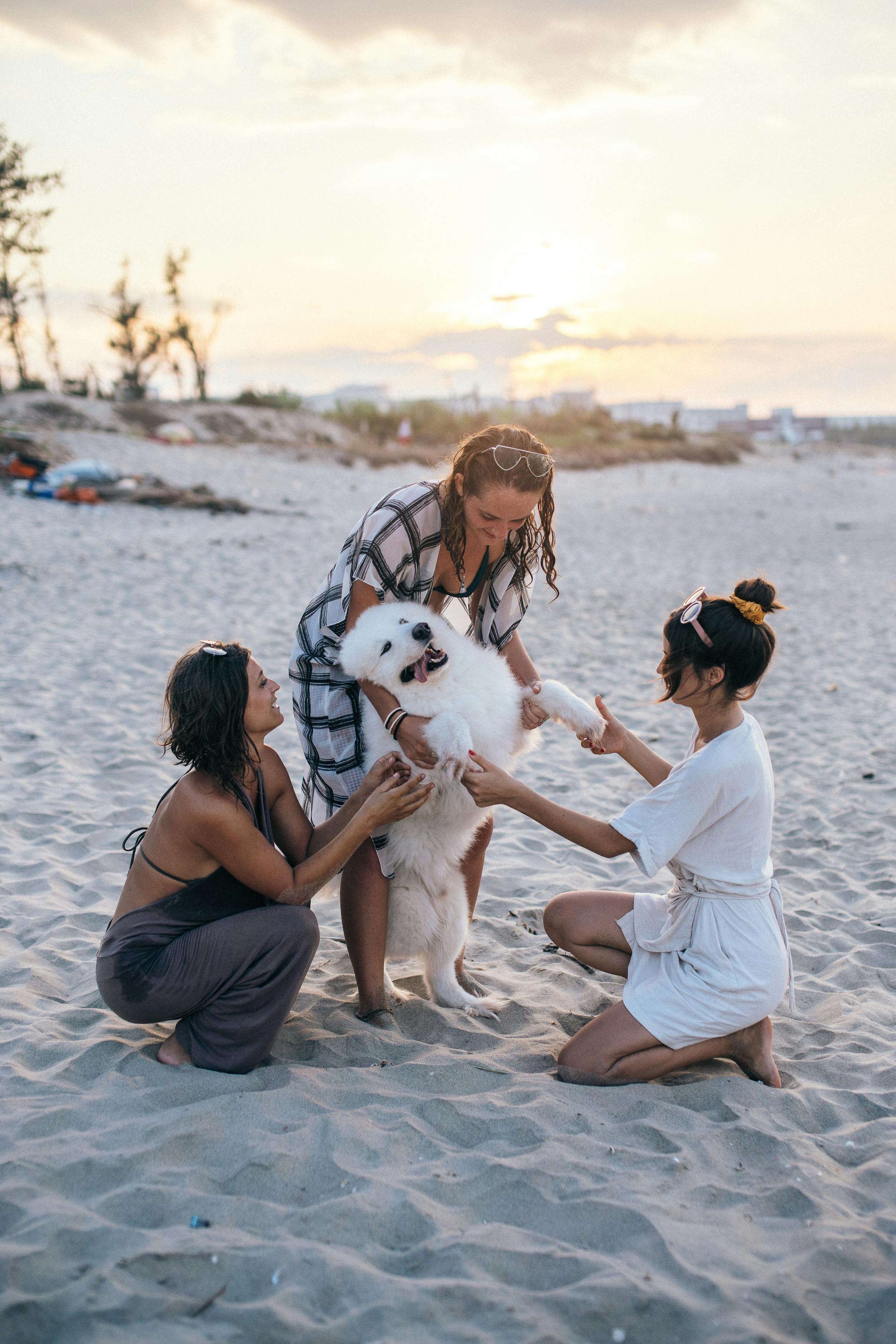 Happy family traveling together